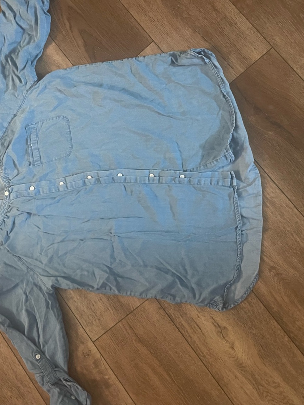 Light Blue Women's Button-Up Blouse
